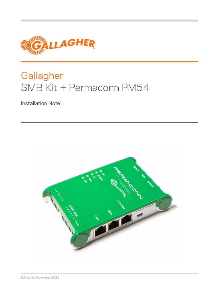 Installation Note Permaconn | PDF | Computer Network | Port (Computer ...