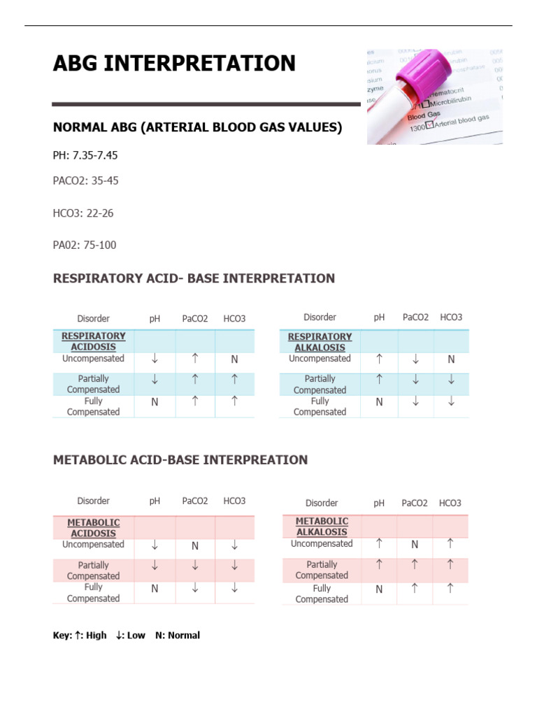 ABG Interpretation Guide | PDF | Medical Emergencies | Physiology