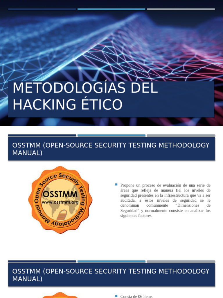 Metodologías de Hacking Ético y Seguridad | PDF | Tecnologías de la ...
