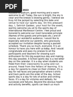 Annual Sports Day Commentary Script | PDF | Sports | Leisure