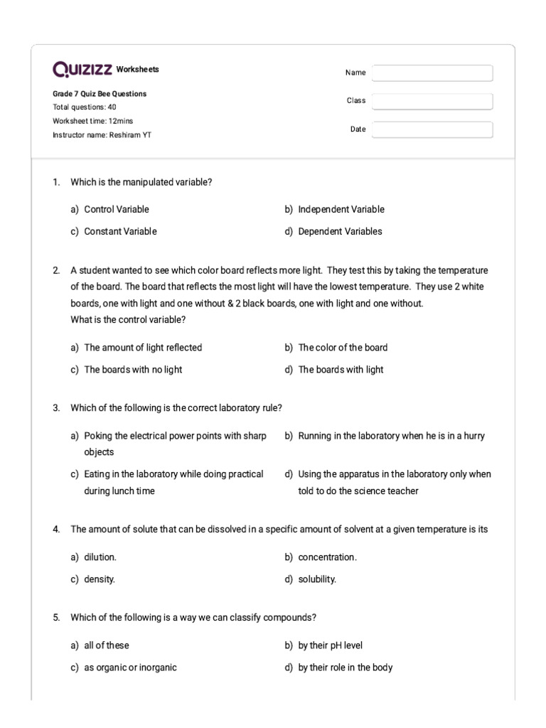 Grade 7 quiz bee questions quizizz pdf greenhouse effect moon