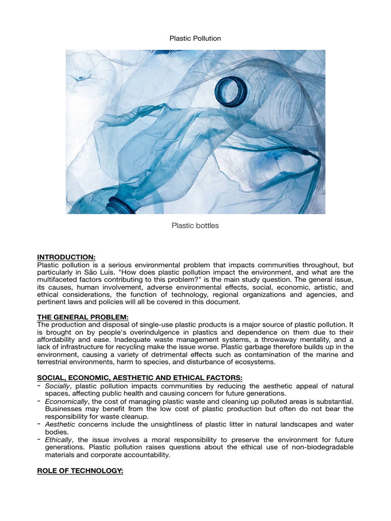 Plastic Pollution Research | PDF | Pollution | Waste Management