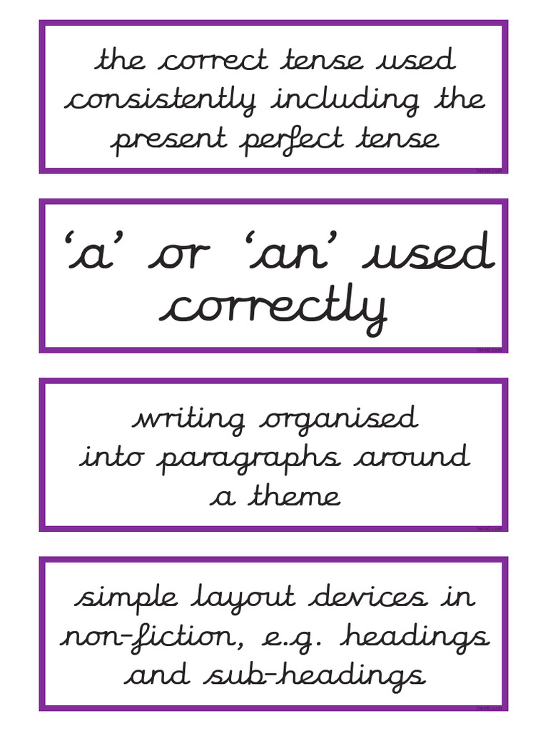 Word Cards Cursive | PDF