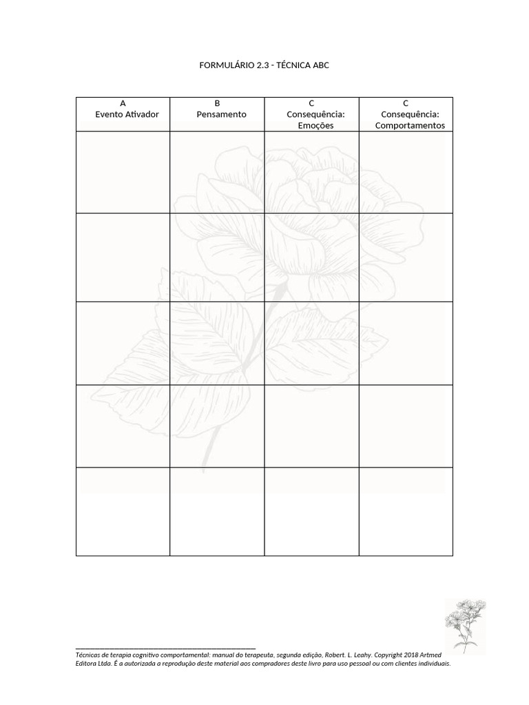 Formulário 2.3 - Técnica Abc | PDF