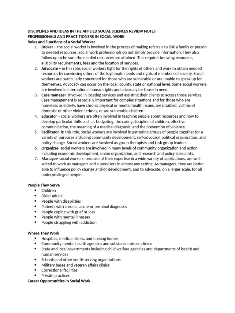 Disciplines and Ideas in The Applied Social Sciences Review Notes | PDF ...