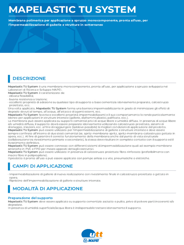TDS Mapelastic-Tu-System - It | PDF