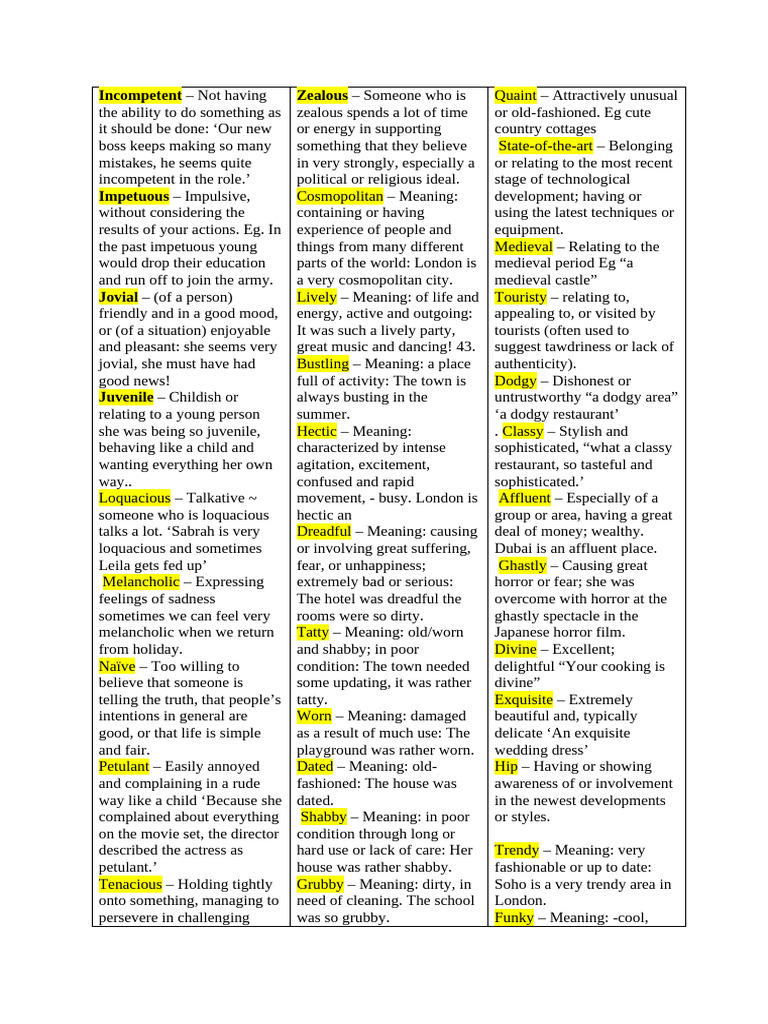 Understanding Hectic Vocabulary | PDF | Art