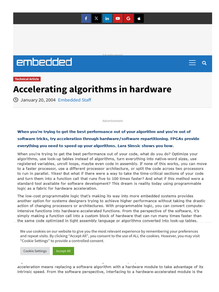 Accelerating Algorithms in Hardware - Lara Simsic - Embedded | PDF ...