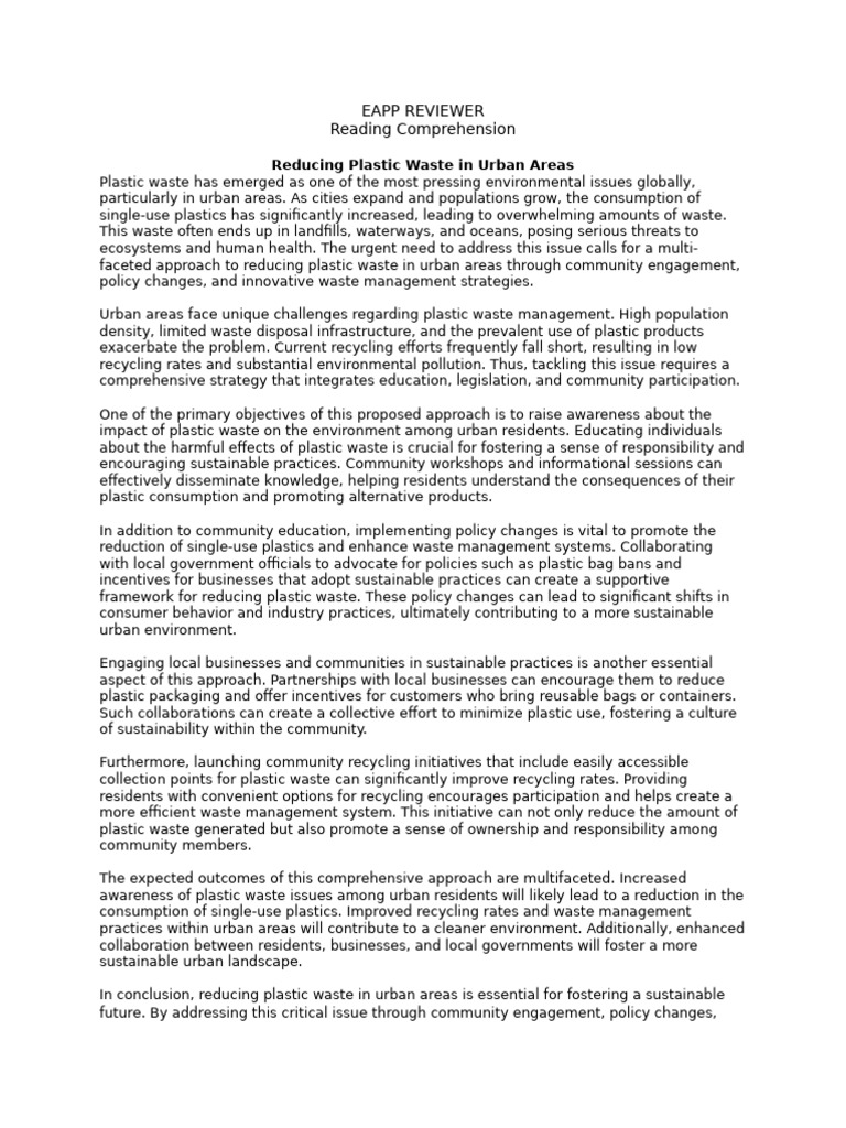 Eapp Reviewer | PDF | Sustainability | Waste Management