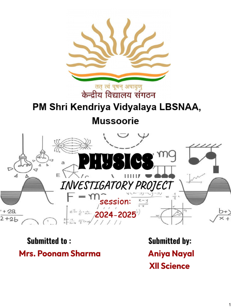 Physics Project (1) - 241103 - 084408 | PDF | Equipment | Electrical ...