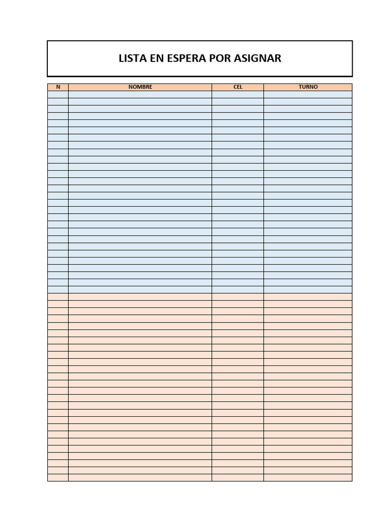 Lista de Espera para Asignar Turnos | PDF