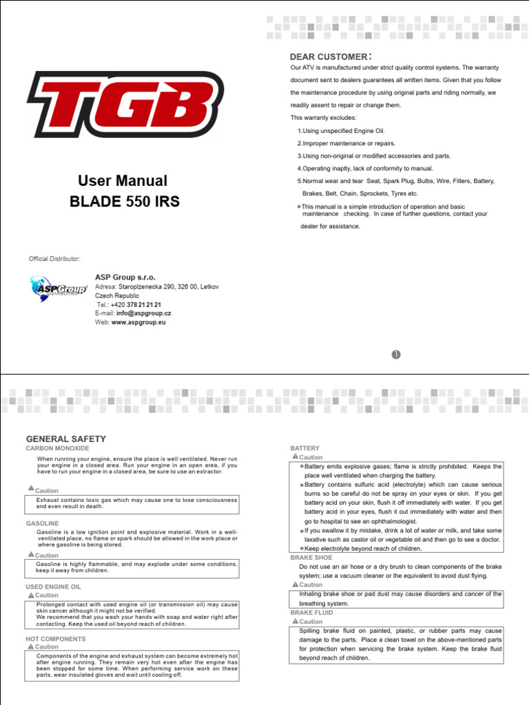 Tgb Blade 550 Inspektionsplan