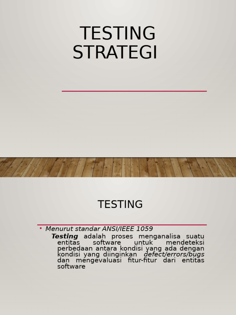 Strategi Pengujian Software Terintegrasi | PDF