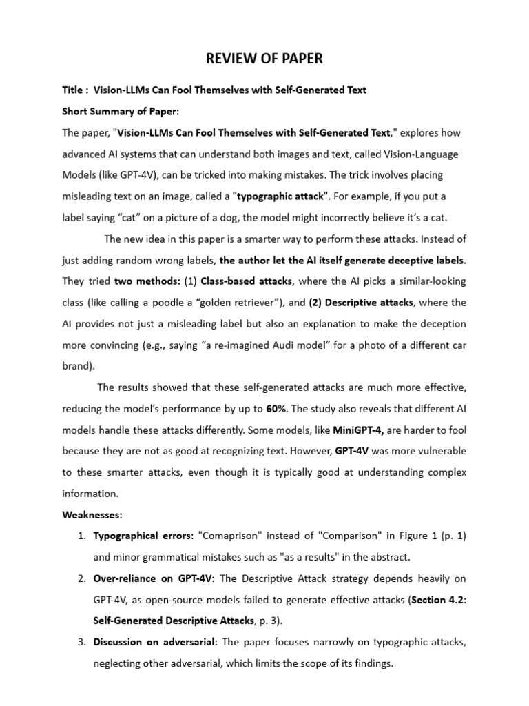 Vision llms can fool themselves with self generated text pdf