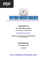 Download Assignment of Strategic Management by Jishan M Hasan SN78832798 doc pdf