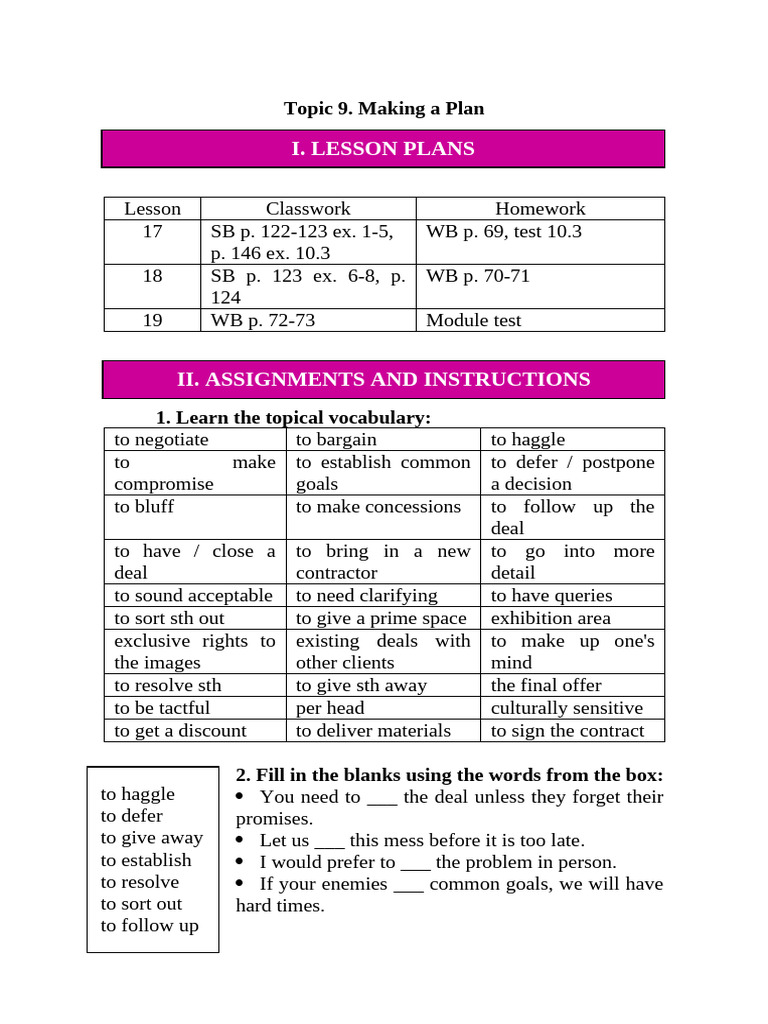 Lesson Plan: Negotiation Skills | PDF | Bargaining