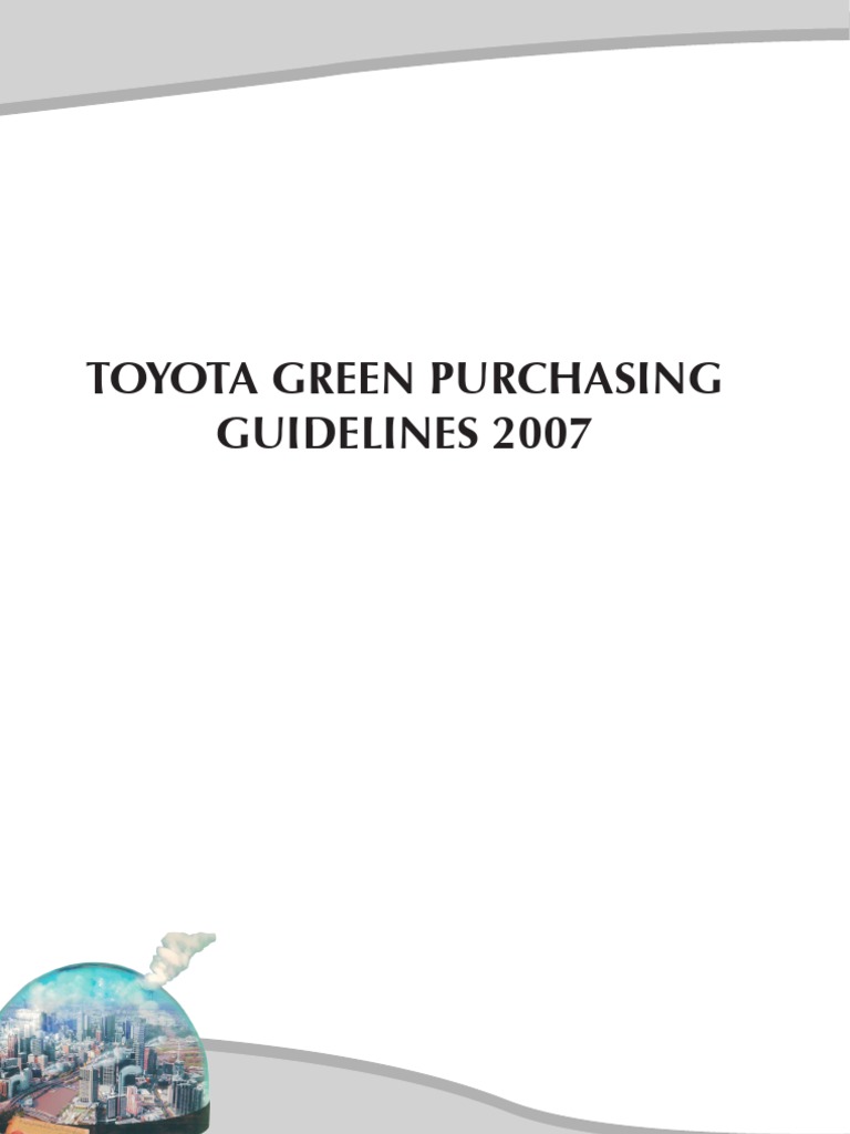 Toyota Green Purchasing | PDF