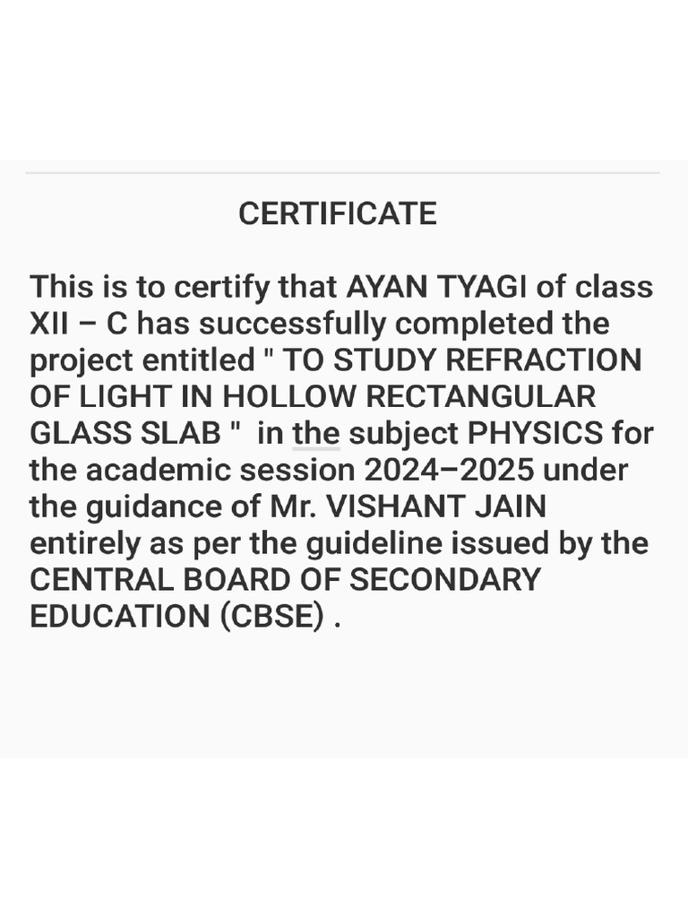 Physics Project File Class 12TH | PDF