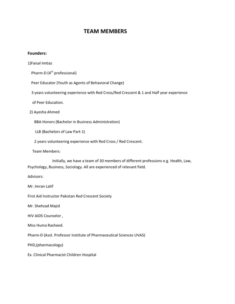 Team Members | PDF