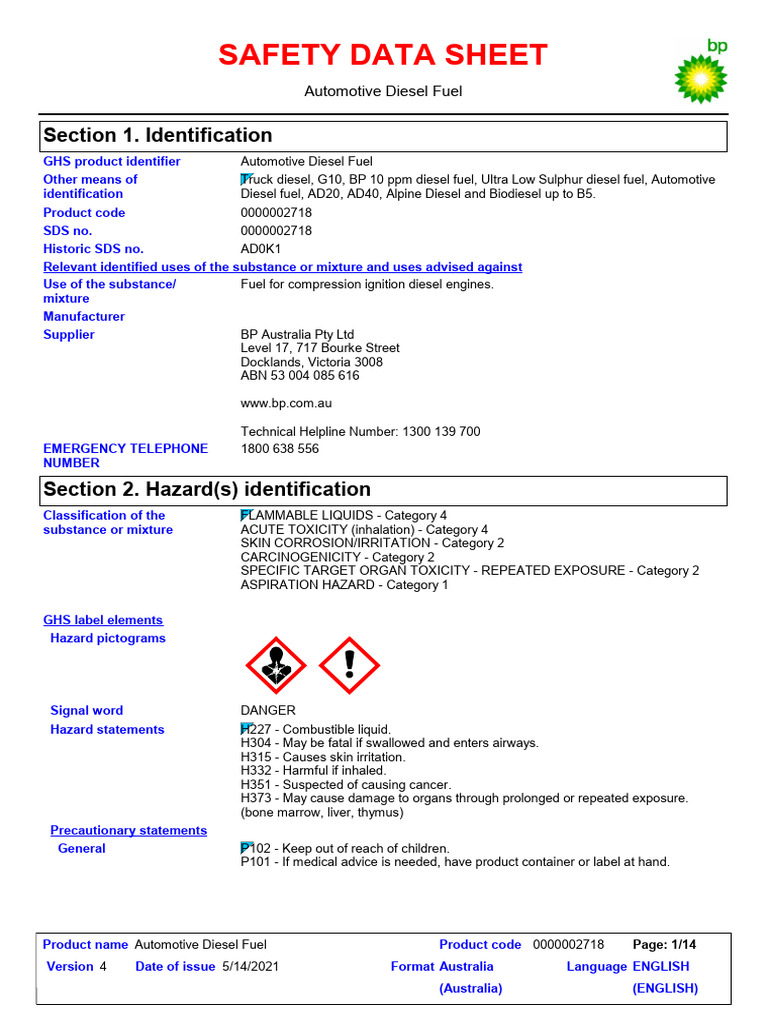 Supporting Documents For Diesel Fuel Standards – JBRGV