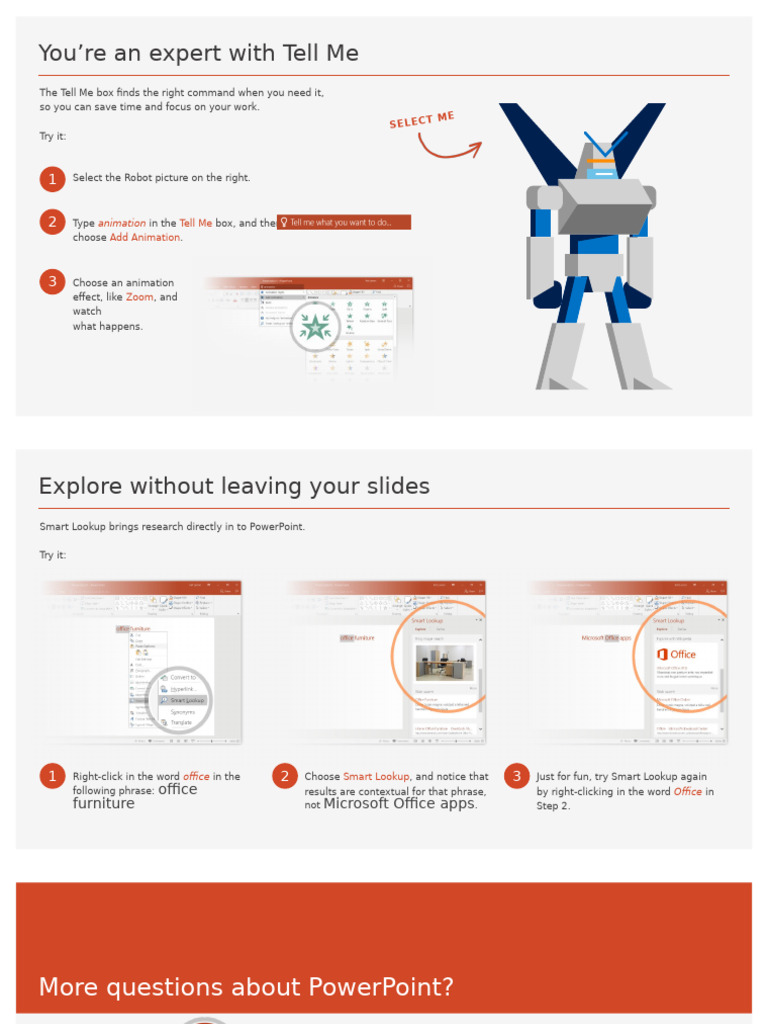 PowerPoint Tips: Using Tell Me Feature | PDF | Career & Growth | Games ...