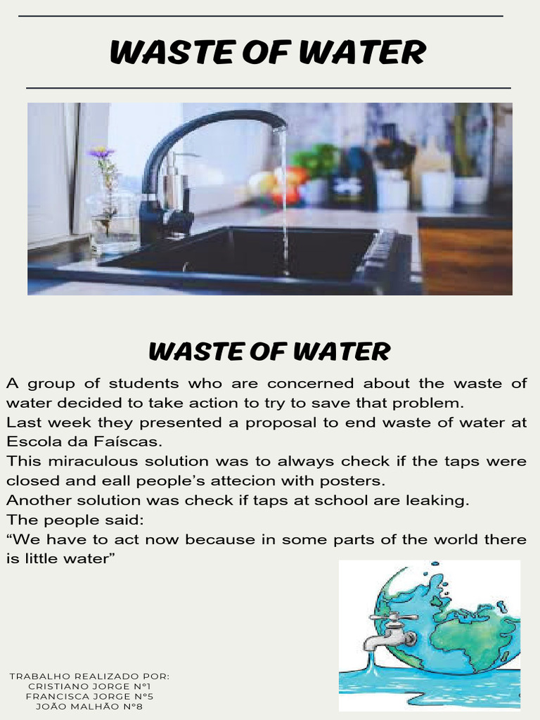 Student Proposal to Reduce Water Waste | PDF
