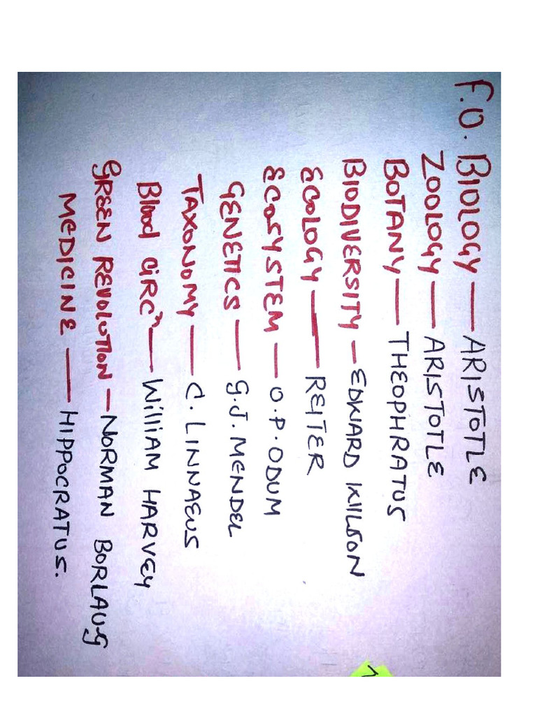 Random Biology Smart Notes | PDF