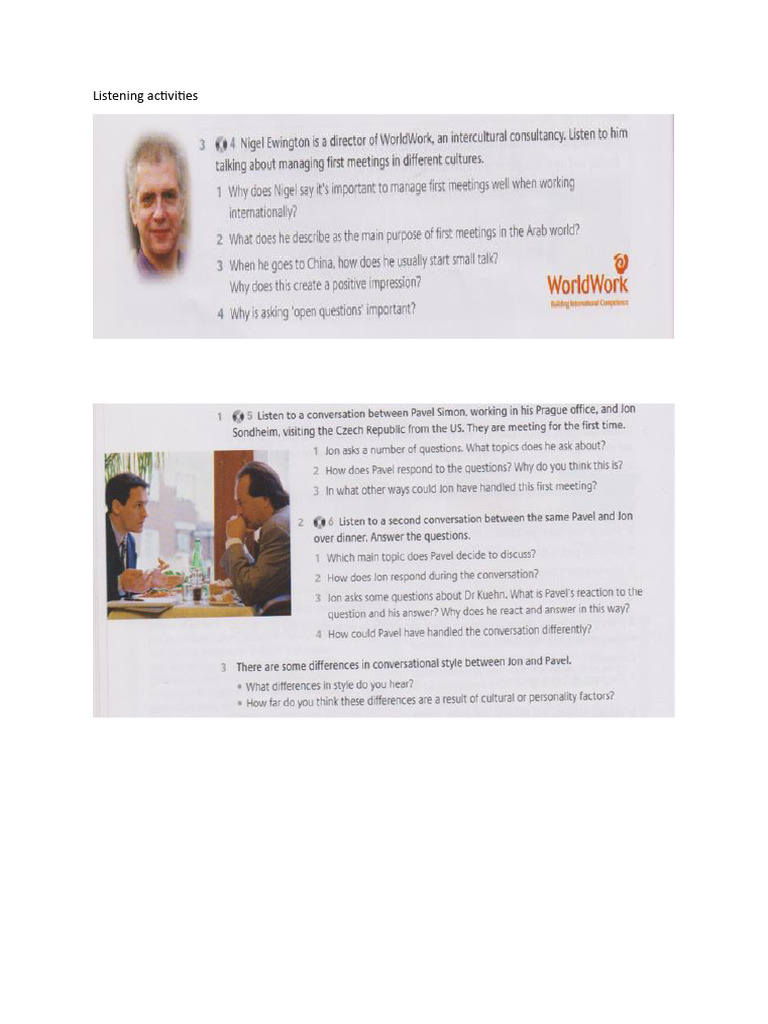 Listening Activities | PDF