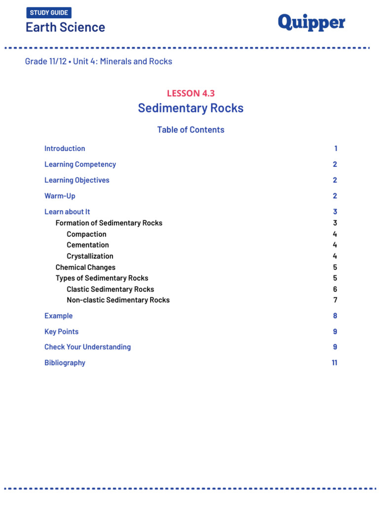 4.3 Sed.-4.3 Sedimentary Rocks - 01 | PDF | Sedimentary Rock | Rock ...