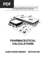 Download US Army Medical Course MD0802-200 - Pharmaceutical Calculations by Georges SN7883705 doc pdf