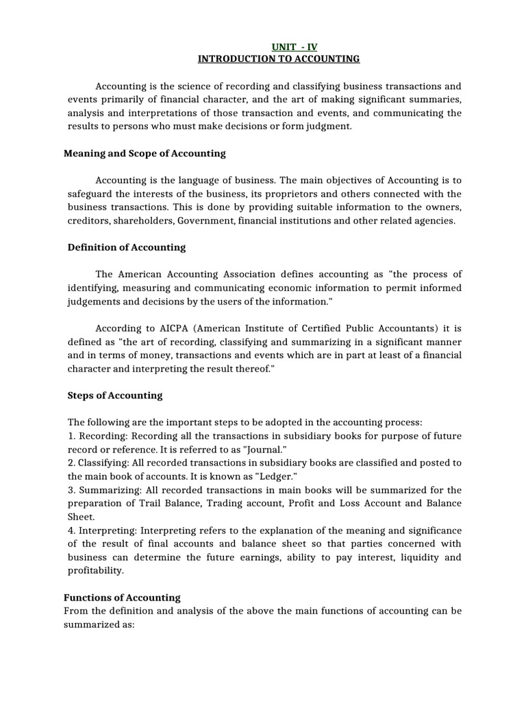Befa Unit - 4 | PDF | Debits And Credits | Equity (Finance)
