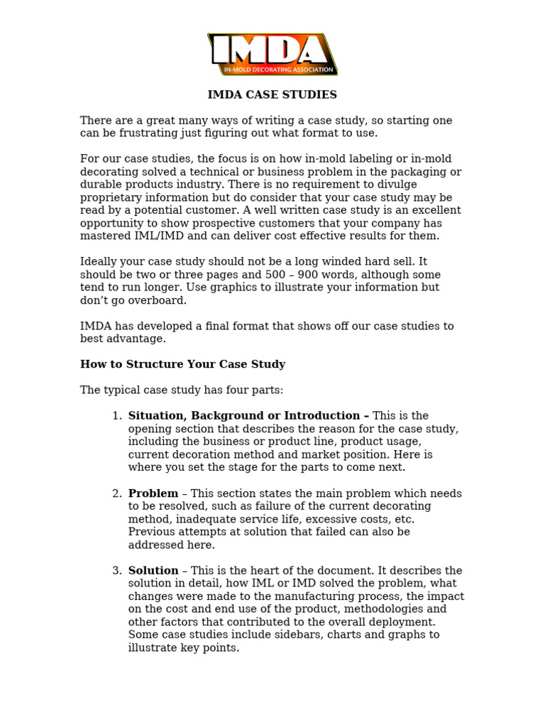In-Mold Labeling Case Study Guide | PDF | Computing