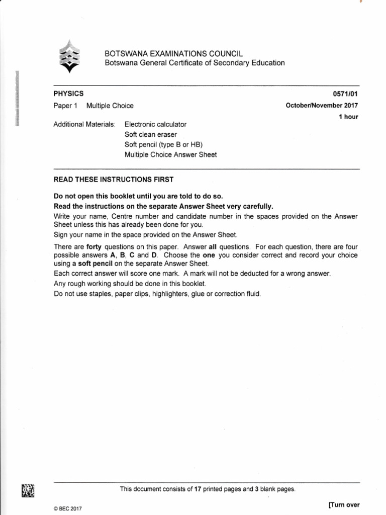 BGCSE Physics Syllabus Exam Paper | PDF | Series And Parallel Circuits ...