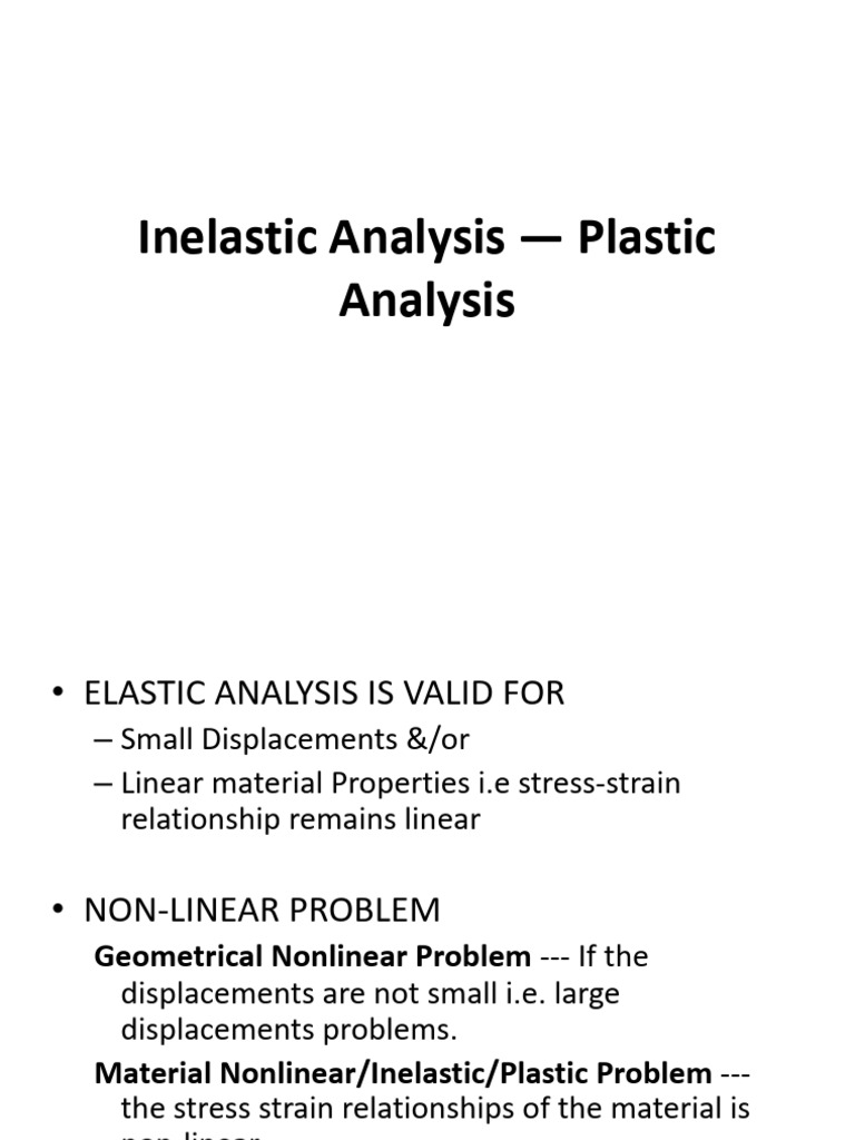Fet - Ci - Lecture - Notes - Prof - Kmoin - Inelastic and Plastic ...