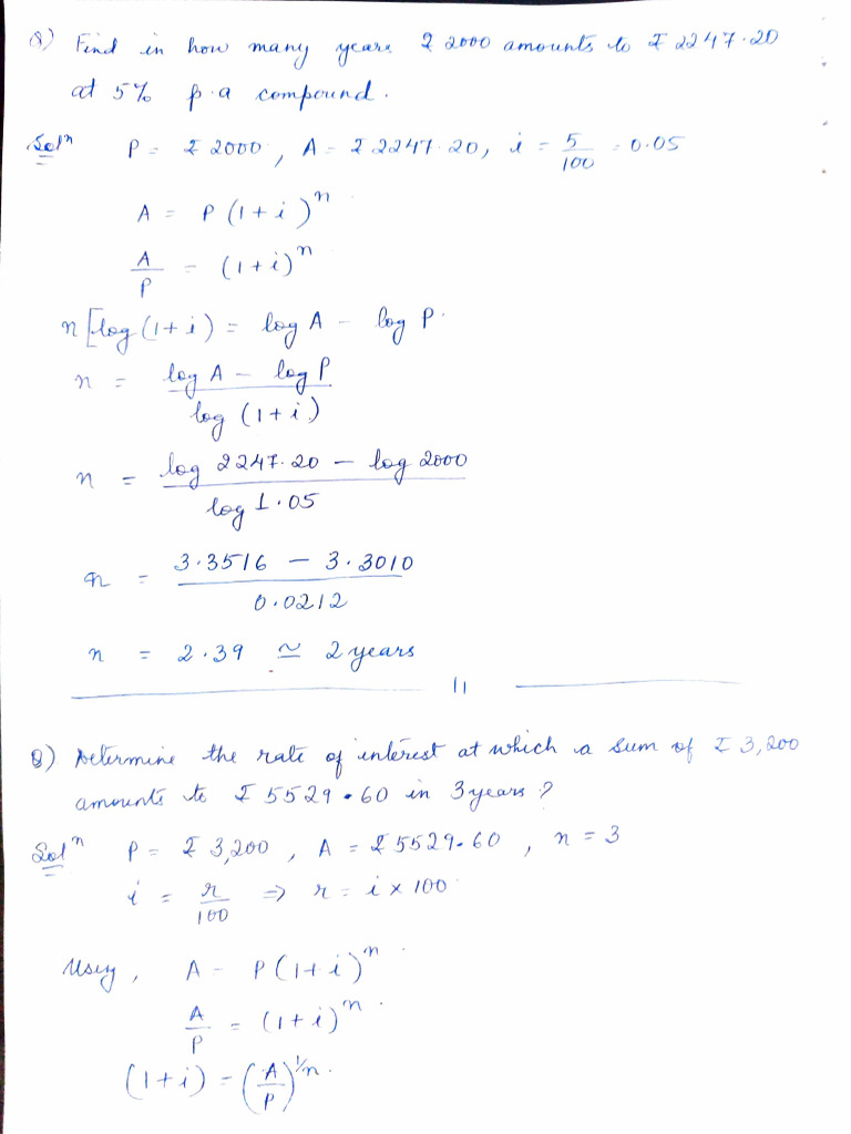 Compound Interest Calculations Guide | PDF