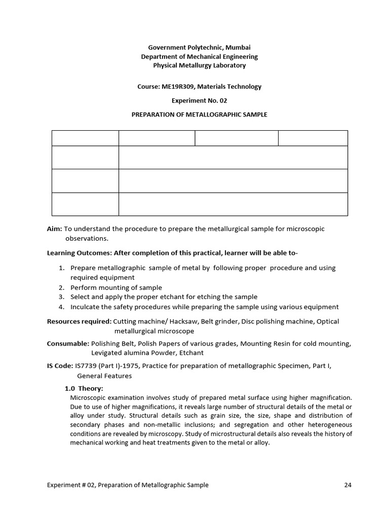 MT - 19R - Expt 2 | PDF | Physical Sciences | Materials