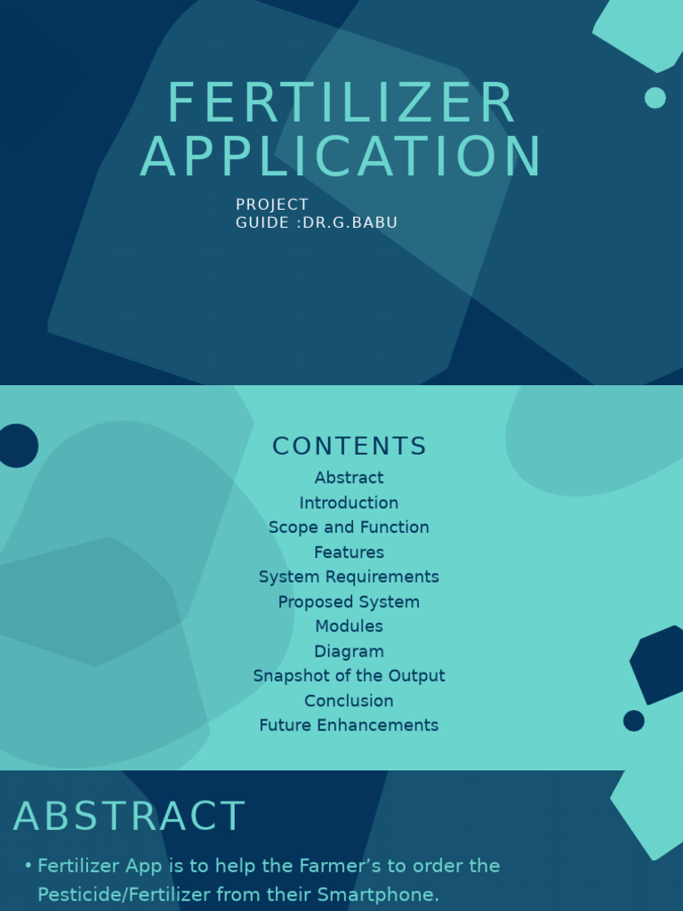 Fertilizer App Project Guide for Farmers | PDF | Agriculture | Fertilizer