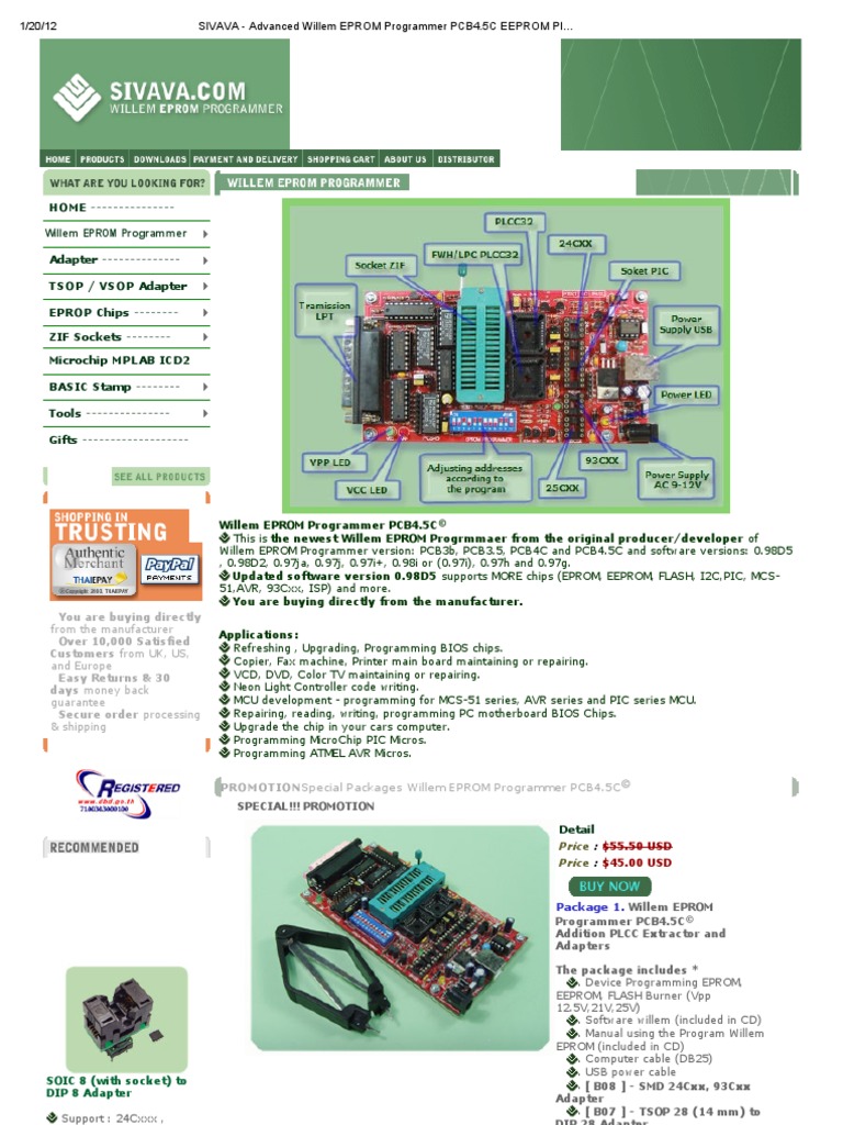 SIVAVA - Advanced Willem EPROM Programmer PCB4 | PDF | Microsoft Windows |  Bios
