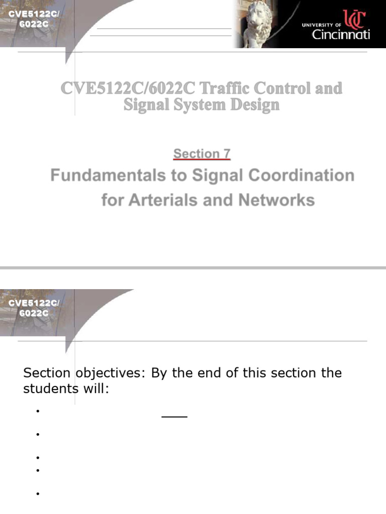 Signal Coordination for Traffic Systems | PDF | Intersection (Road ...