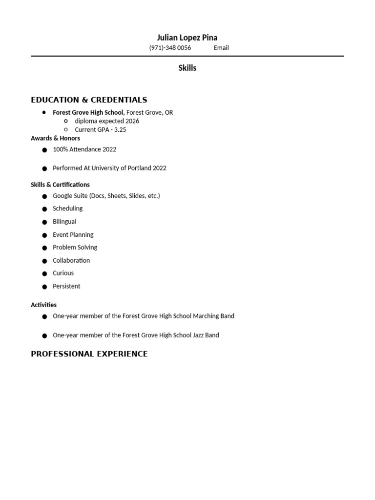 Copy of Blank Running Resume Template - 1