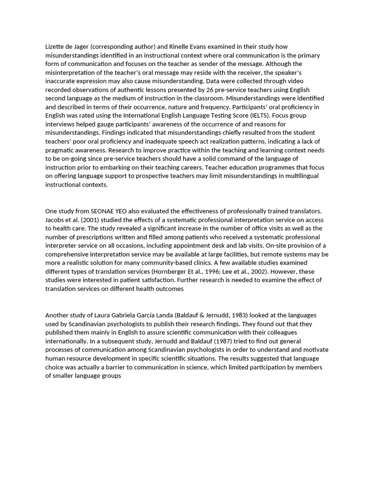 Summary pdf language interpretation communication