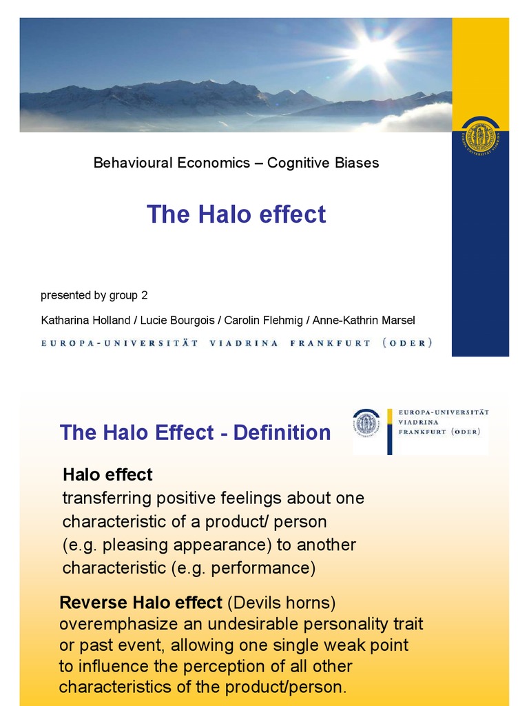what does halo effect meaning in english