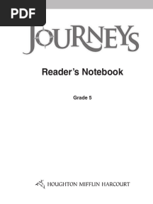 Journeys Readers Notebook G5 Units1-3 Student