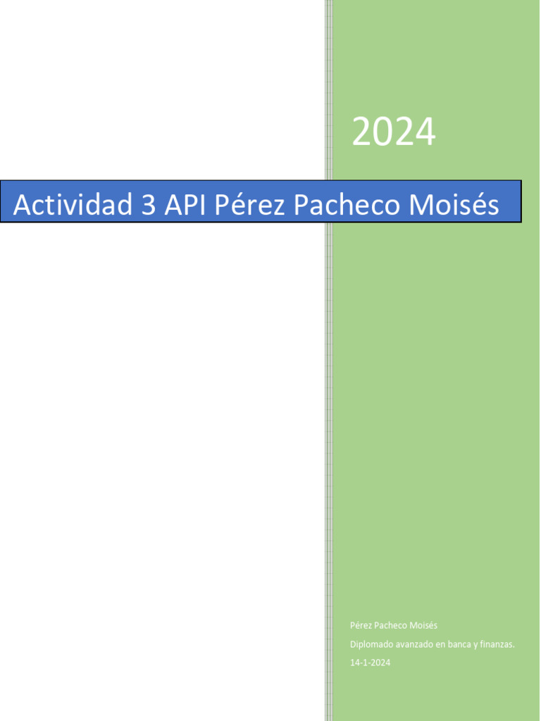 API 3 Perez Pacheco Moises | PDF | Estado de resultados | Hoja de balance