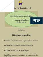 Curso Secretariado Gestão Reclamações