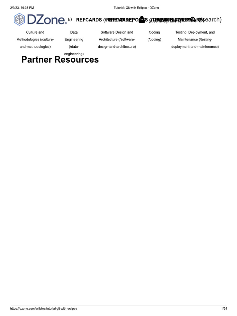 Git in eclipse by dzone pdf