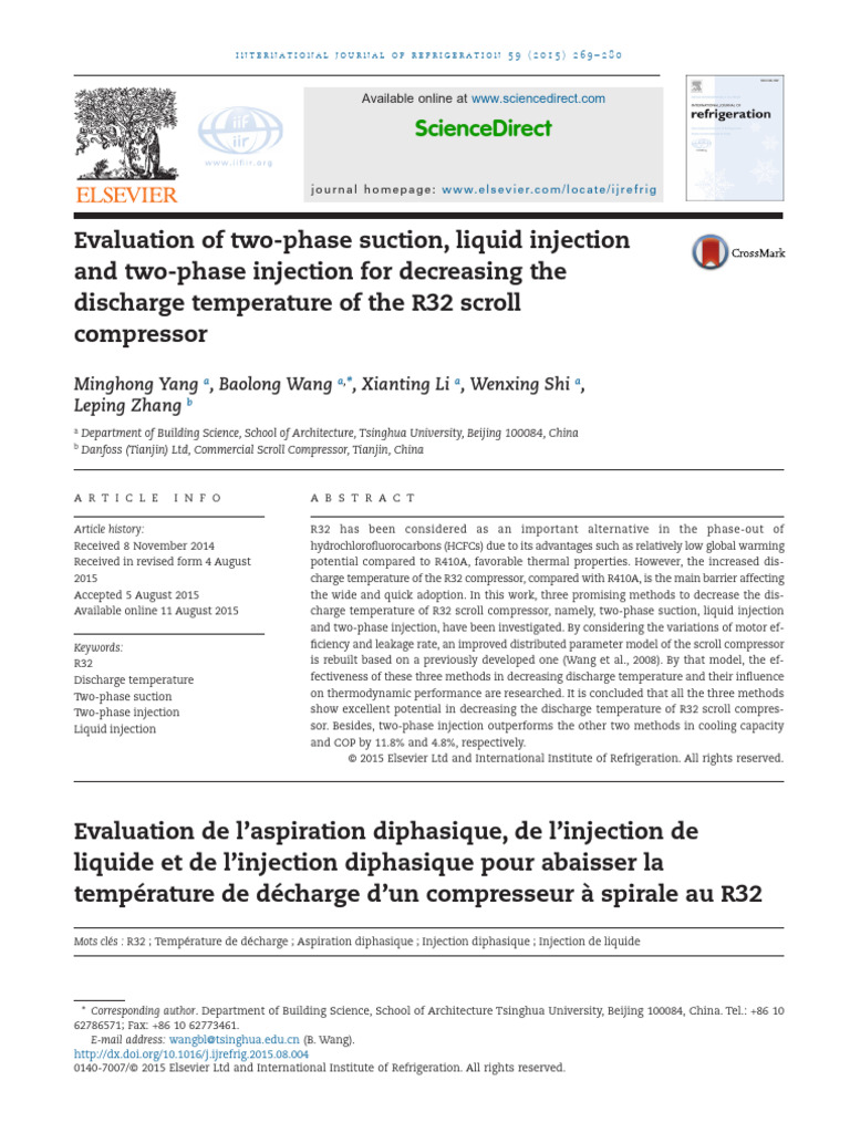 Evaluation of Two-Phase Suction, Liquid Injection and Two-Phase ...