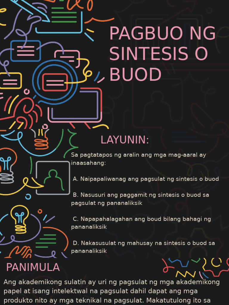 Pagsulat NG Buod at Sintesis | PDF