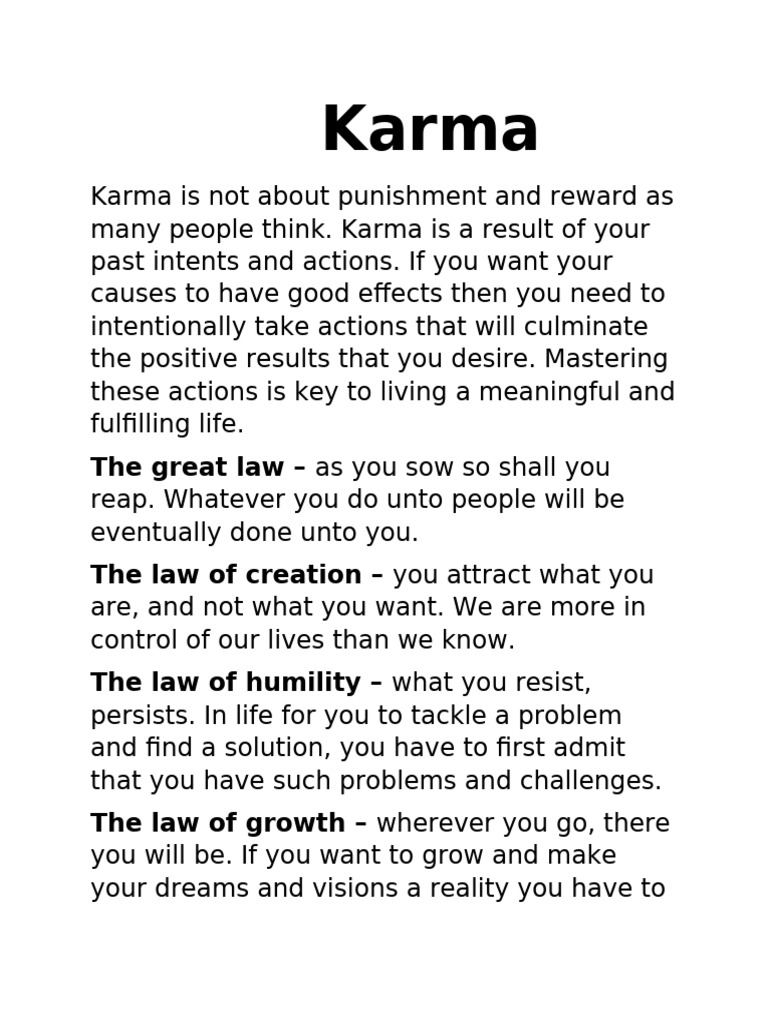 Karma | PDF