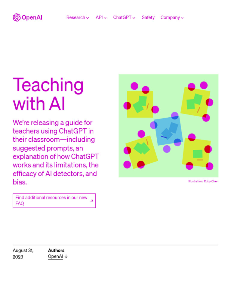 Teaching with ChatGPT: A Guide for Educators | PDF | Teachers ...